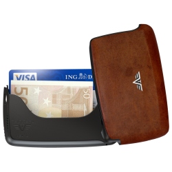 Tru Virtu Card Case Leather Natural Brown
