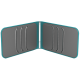 Portfel Dosh RFID Luxe Azure - Grey + Teal